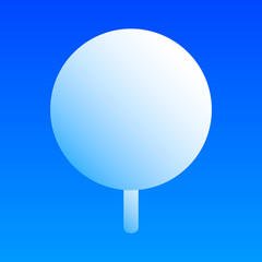 Round tree icon. Isometric of round tree vector icon for web design isolated