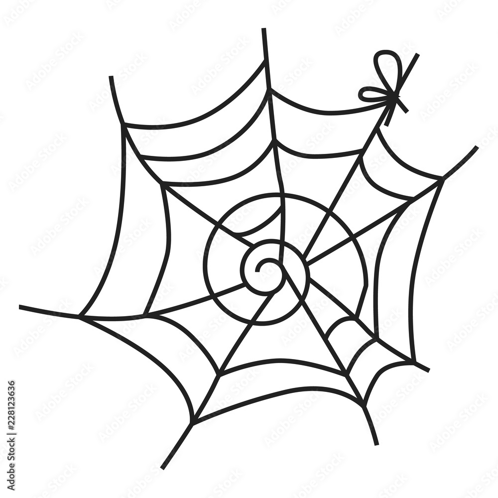 Poster spider web icon. simple illustration of spider web vector icon for web design isolated on white back