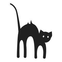 Scary cat icon. Simple illustration of scary cat vector icon for web design isolated on white background