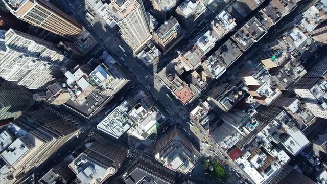 Aerial of Architecture and Cityscape in New York City