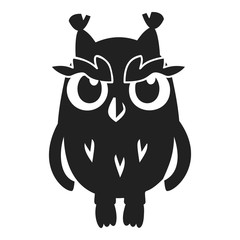 Owl icon. Simple illustration of owl vector icon for web design isolated on white background