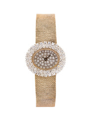Ladies luxury watch isolated