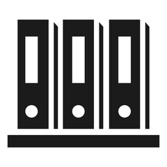 Office folder icon. Simple illustration of office folder vector icon for web design isolated on white background