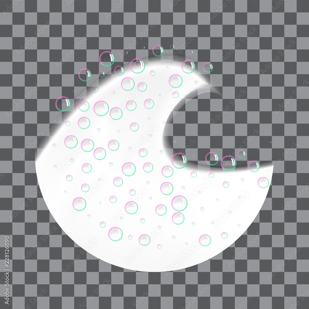 Poster foam icon. realistic illustration of foam vector icon for web design