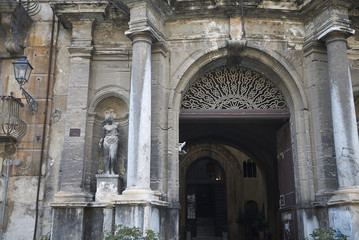 Palermo, Italy - September 08, 2018 : View of Palazzo Alliata di Villafranca