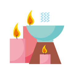 aromatheraphy witn burning candles spa healthy