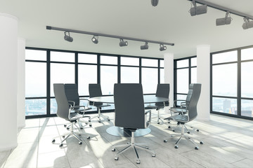 Bright meeting room interior