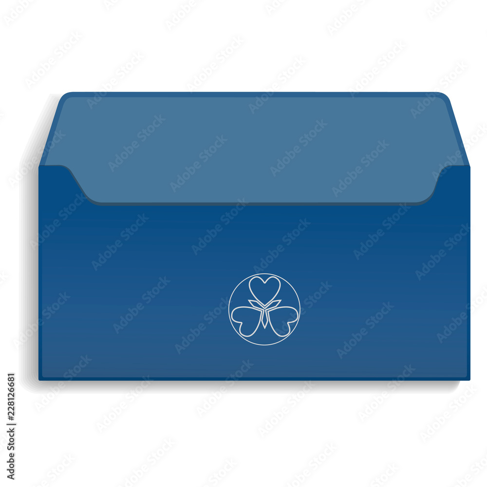 Poster back side of envelope icon. realistic illustration of back side of envelope vector icon for web desi