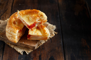 Rustico - traditional pastry from Lecce, Italy