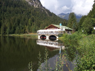 Obraz premium Garmisch-Partenkirchen, Seehotel, Bayern, Oberbayern