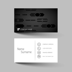 Creative and black business card design. With inspiration from the abstract. Vector illustration EPS10.