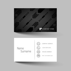 Creative and black business card design. With inspiration from the abstract. Vector illustration EPS10.