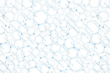 Abstract hexagon background , Technology polygonal concept