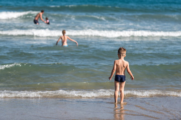 boy and girl on the beach