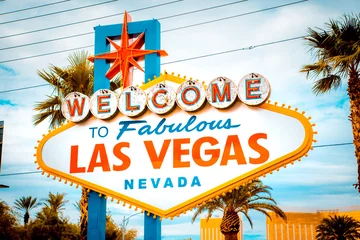 Meubelstickers Welkom bij Fabulous Las Vegas-bord, Las Vegas Strip, Nevada, VS © JFL Photography