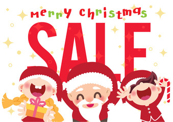 Christmas sale marketing promotion background vector