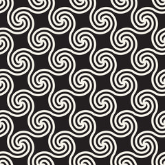 Vector seamless pattern. Modern stylish abstract texture. Repeating wavy geometric tiles..