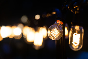 light lamp electricity hanging decorate home interior in christmas day