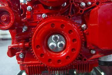 Fototapeta premium The design of the modern car engine.