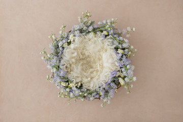 Lovely flower background for newborn baby, concept of newborn baby.