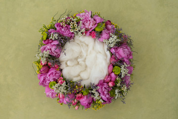 Lovely flower background for newborn baby, concept of newborn baby.