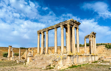 Temple of Juno Caelestis at Dougga, an ancient Roman town in Tunisia