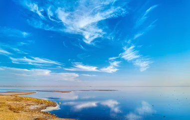 Deurstickers Tunesië Chott el Djerid, een droog meer in Tunesië
