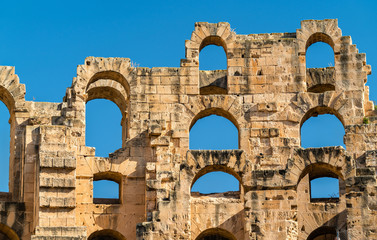 Fototapeta premium Amphitheatre of El Jem, a UNESCO world heritage site in Tunisia