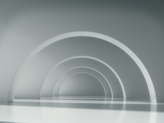 Fototapeta premium Abstract structure,Long corridor,Product showcase background,Long tunnel.3D rendering 