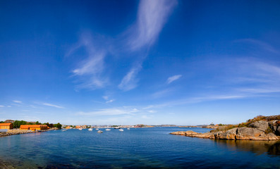 Stavern harbour panorama Larvik Vestfold Norway