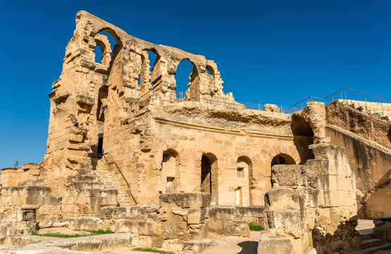 Amphitheatre of El Jem, a UNESCO world heritage site in Tunisia