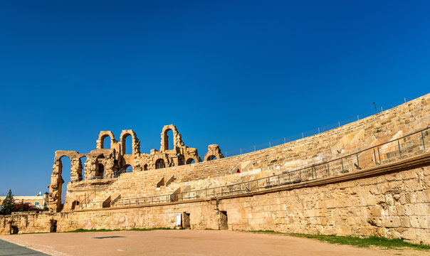 Amphitheatre of El Jem, a UNESCO world heritage site in Tunisia