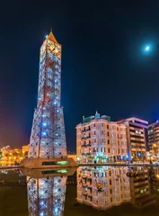 Fototapete Rund Clock Tower on Square of 11 January 2011 in Tunis, the capital of Tunisia © Leonid Andronov