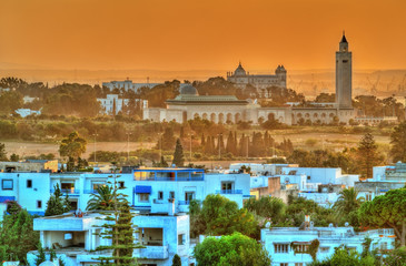 View of Sidi Bou Said and Carthage near Tunis, Tunisia