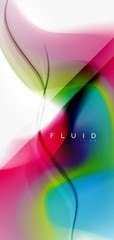 Mixing liquid color flow abstract background. Trendy abstract layout template for business or technology presentation, internet poster or web brochure cover, wallpaper