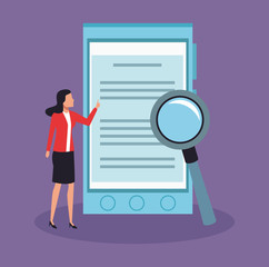 business characters in a presentation