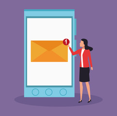 business characters in a presentation