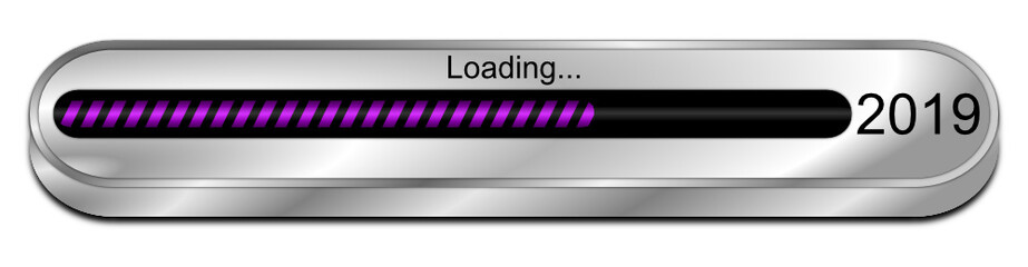 2019 Loading bar - 3D illustration