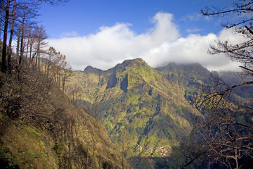 Eira do Serrado, with a view to Nun's Valley & the village of Curral das Freiras, Madeira, Portugal.
