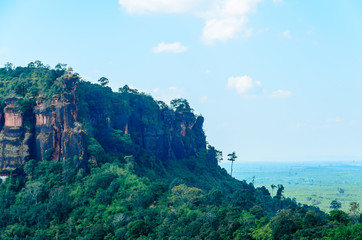 Scenic View Of Mountain Against Sky. Beautiful Landscape.