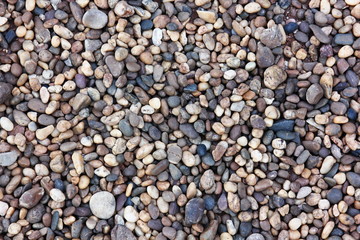 the stone wall,stone in sphere pattren from the river