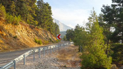 sunny mountain road