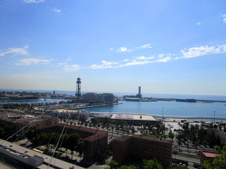 Fototapeta premium Barcelone - Vue sur le port