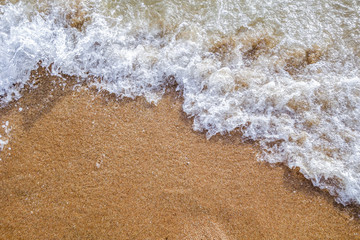        Wave on sand ocean beach background