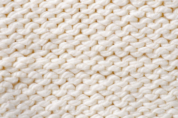 Large knit white fabric texture textile macro blur background
