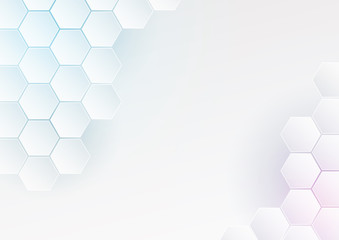 White light colored octagon honeycomb background