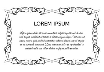 Obraz premium Decorative vintage horizontal frame