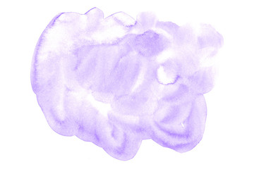 Abstract purple watercolor drop - paper texture.