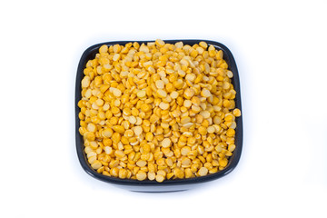 Chickpea Lentils seeds isolated on white background. 