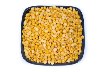 Chickpea Lentils seeds isolated on white background. 
